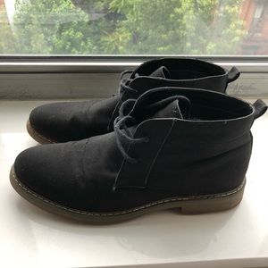 Forever 21 Black Canvas Boots - Size 10